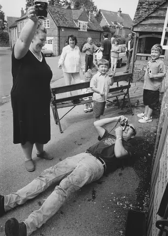 11 Aug 1999. The Macaulay family take approriate action to record the solar eclipse