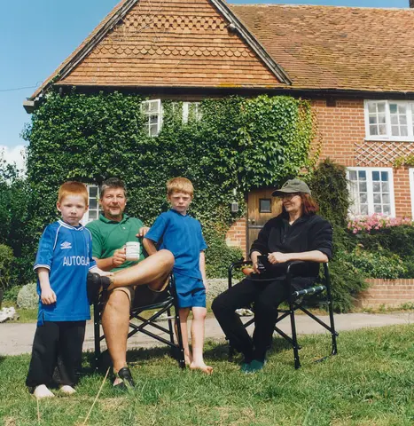 Geoff & Trish Fletcher with son Tom and cousin George, West Bower