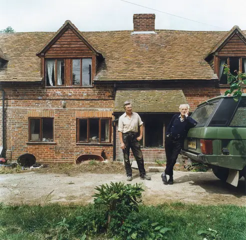 Alan with father "Shack" Shackleton, Warren Farm