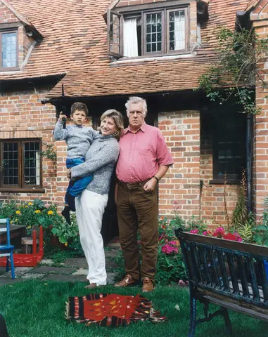 Debora Bosley with son Louis, and Richard Ingrams, Ambury Road