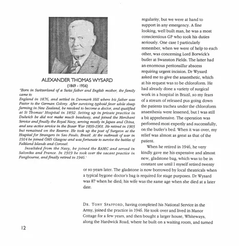 CDWT Medical History