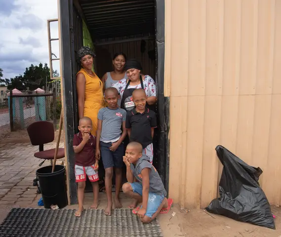 The Sauls family at home. (Ammi in gold). Railton. 2020
