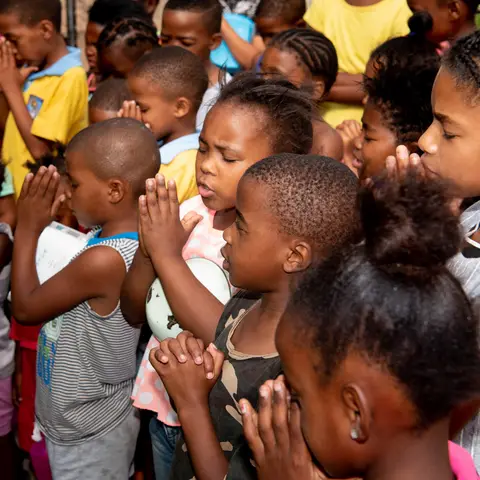 Children's Soup Kitchen run by Margaret Volontiya & Manetha Slingers. Railton, Swellendam 2020
