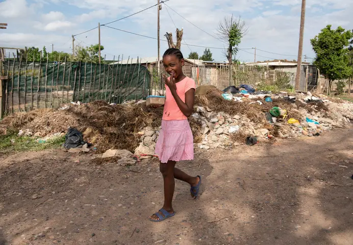 Children's Soup Kitchen run by Margaret Volontiya & Manetha Slingers. Railton, Swellendam 2020