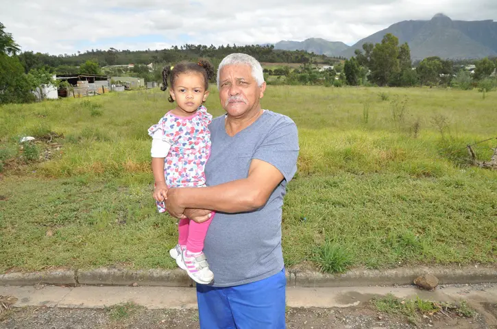 Jacobus Lombaard & granddaughter Kairah Leigh. Cooper St. 2018