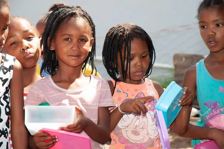 Children's Soup Kitchen run by Margaret Volontiya & Manetha Slingers. Railton, Swellendam 2019