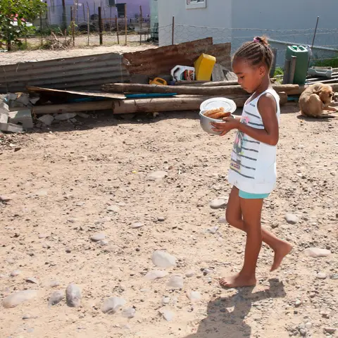 Children's Soup Kitchen run by Margaret Volontiya & Manetha Slingers. Railton, Swellendam 2019
