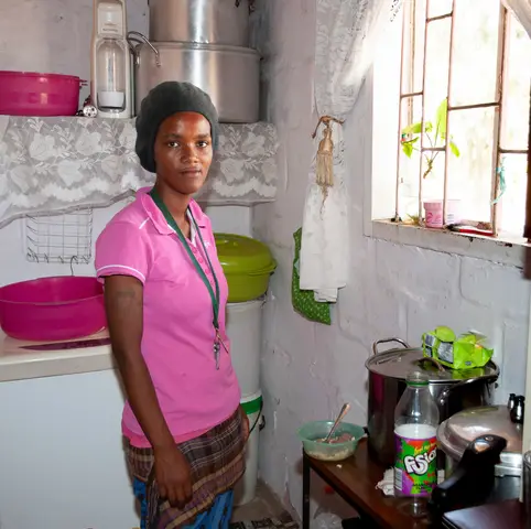 Charlene. Children's Soup Kitchen run by Margaret Volontiya & Manetha Slingers. Railton, Swellendam 2019