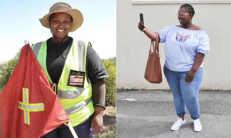 Nomhle Patekile, Flagman/Radio Operator & Girl About Town. Swellendam 2018