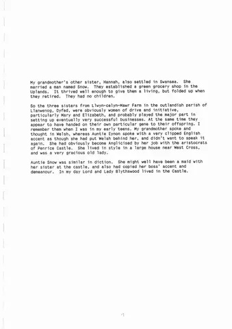 CDWT Family History