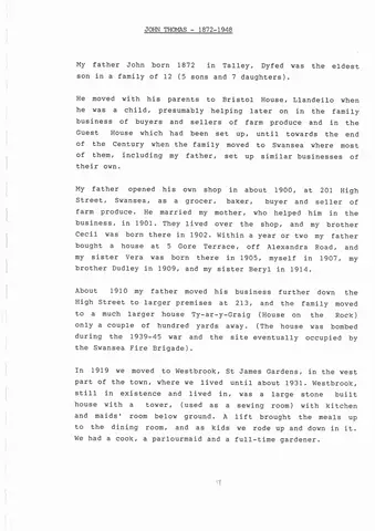 CDWT Family History