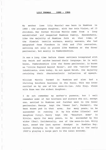 CDWT Family History